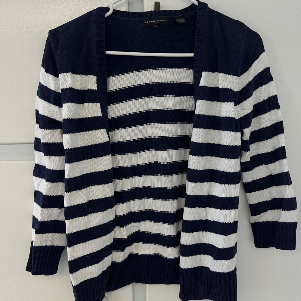 Navy and White Striped Sweater